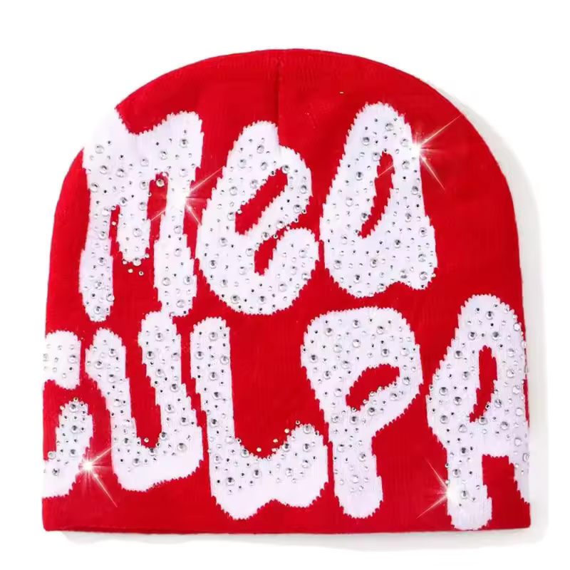 MEA Culpa Beanie with Rhinestone
