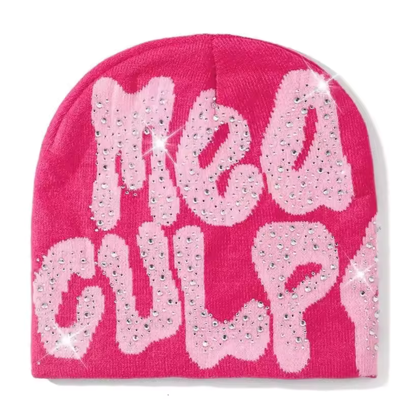 MEA Culpa Beanie with Rhinestone